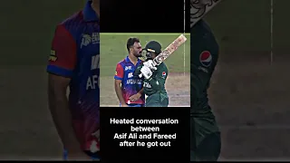 Heated conversation between Asif ali and Fareed during Pakistan vs Afghanistan match