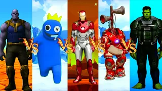 THANOS DANCE vs FRIEND RAINDOW BLUE vs IRON MAN vs HULKBUSTER SIREN HEAD vs HULK ENDGAME DANCE