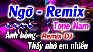 Ngỡ Remix Karaoke Tone Nam | Beat Phối Mới | BASS CĂNG | Karaoke Gia Thịnh