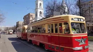 ПАРАД РЕТРО ТРАМВАЕВ В МОСКВЕ 21-04-18