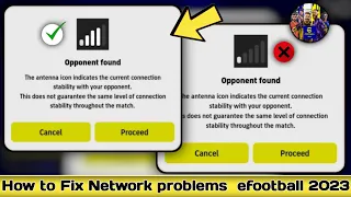 How solve Network problems in efootball 2023 ,& One network bar fix e football Network problems fix