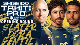 Kelly Slater, Yago Dora, Ian Gentil | SHISEIDO Tahiti Pro - Opening Round Heat Replay