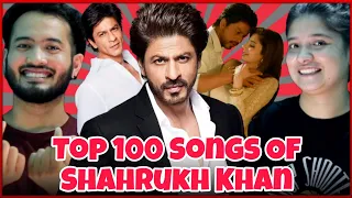 Top 100 Songs Of Shah Rukh Khan | Random 100 Hit Songs Of Shah Rukh Khan | Reaction