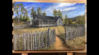 Acrylic Landscape Painting - Mount Kate House - Cradle mountain - Tasmania - Short 15min Version