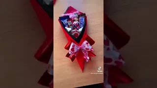 Ramo de dulces mini, regalo fácil y económico para san Valentín