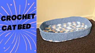 Crochet Cat Bed Step By Step Tutorial, How To Crochet A Cat Bed, Crochet Cat Bed Free Pattern