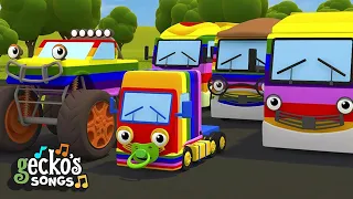 Rainbow Baby Truck and Friends｜Gecko's Garage｜Children's Music｜Trucks For Kids｜Gecko's Songs