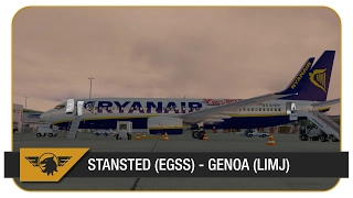 [P3D] STUNNING NIGHT TIME VISUAL APPROACH INTO GENOA | Stansted (EGSS) - Genoa (LIMJ) |  RYANAIR