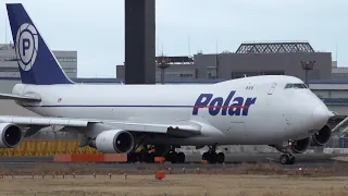 Polar Air Cargo Boeing 747-400F N450PA Landing and Takeoff [NRT/RJAA]