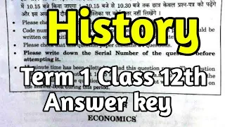 CBSE class 12th  History solution 2021|| class 12th History answer key 2021||History answer key