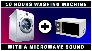 ★ 10 Hours Washing Machine sound with a MICROWAVE sound (Dark screen) Sounds to Sleep, relax, study