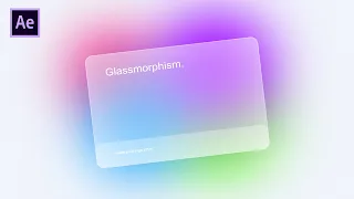 Glassmorphism Effect in After Effects - After Effects Tutorial