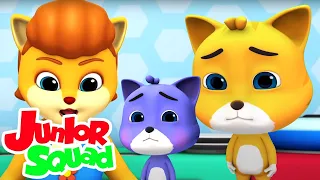 ثلاث قطط صغيرة |  مقاطع فيديو تعليمية | Junior Squad Arabic | مرحلة ما قبل المدرسة