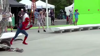 New behind the scenes -- stunts in spiderman homecoming