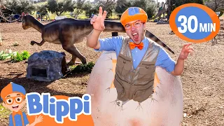 Blippi's Dino Egg Adventure! Learn about Dinosaurs - Educational Videos for Kids