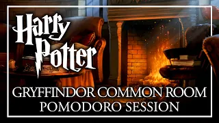 STUDY in the GRYFFINDOR COMMON ROOM - Pomodoro Session - Harry Potter ASMR