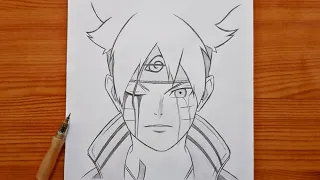 How to draw Boruto(  Naruto Next Generations ) | Boruto step by step | easy tutorial drawings