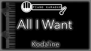 All I Want - Kodaline - Piano Karaoke Instrumental