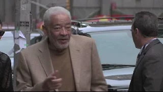 Bill Withers arriving at Colbert Show