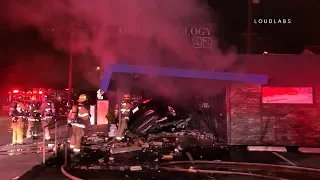 Fullerton Car Crash Into Structure Caught Fire 02-27-19