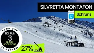 Silvretta Montafon / #5 of TOP 10 black ski runs in Austria - 3 Black Scorpions, from top to bottom