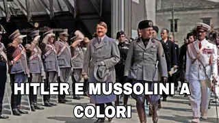 Hitler incontra mussolini a Venezia. Restaurato a colori!(1934)