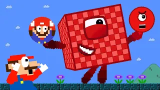 Mario and Numberblocks Marble Race vs the Giant Biggest Numberblocks Maze Mayhem | Game Animation