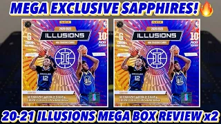 EXCLUSIVE SAPPHIRE & YELLOW PARALLELS!🔥 | 2020-21 Panini Illusions Basketball Retail Mega Box Review