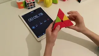 Скоростная  сборка головоломки пирамидка (пираминкс, pyraminx)!!!