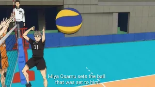 Haikyu!! To the Top | Miya Twins Trick Volleyball | Fake Set, Fake Spike | Karasuno vs Inarizaki