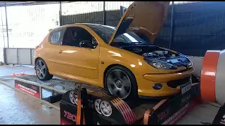 PEUGEOT 206 2.0 16V ASPIRADO COM MAIS DE 200CV AFERIDOS NO DINAMÔMETRO!!!!