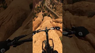 This is forbidden... 🚫 Learn more by watching the full video #moab #mountainbiking
