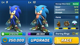 Sonic Forces - Huge Upgraded 250K Gold Rings Boscage Maze Sonic Lv.10 - All Characters Unlocked Run