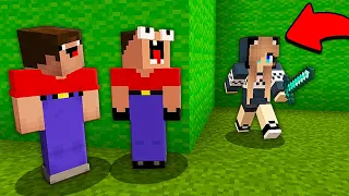 2 НУБА И ДЕВУШКА ПРО ИГРАЮТ В ПРЯТКИ В МАЙНКРАФТ | Нубик Пэнн Minecraft