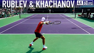 Andrey Rublev & Karen Khachanov - IW Practice 2023 [PART 2]