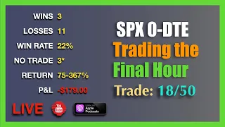 Live 0-DTE Trade SPX Options Episode #18/50 - THU AUG 11th 3:15PM