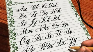 How to write ✍️ Cursive english letters from A to Z english letters for beginners in calligraphy