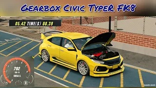 Gearbox Honda Civic FK8  414hp Tune Up, Carparking Original Server. No Edit Mass.