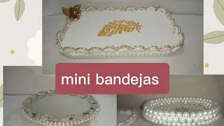 4 IDEAS HERMOSAS DE MINI BANDEJAS DECORATIVAS#decor#ideascreativas #bandejasdecorativas#bandejas