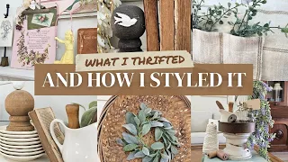 What I thrifted & how I styled it •  High End home decor on a budget • Thrift Flips #thriftedvstyled