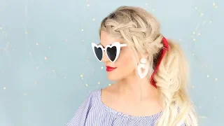 Easy 4th of July Hairstyles | Super Cute Tutorial For Long or Medium Length Hair