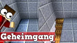 Wie baut man einen geheimen Eingang in Minecraft | Minecraft Geheimgang bauen deutsch