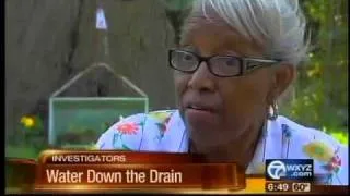 Water down the drain