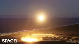 SpaceX Falcon Heavy boosters land in awesome drone view + launch time-lapse