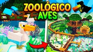 Construí un ZOOLÓGICO lleno de AVES ÉXOTICAS en MINECRAFT 🦜🦉