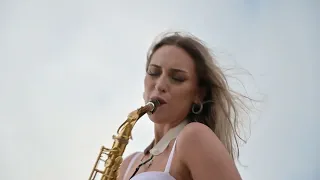 Saxophonspielerin
