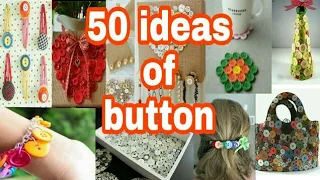 50 ideas of button | buttons art | gift making at home | HMA##111