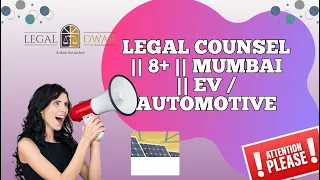 Legal Counsel || 8+ || Mumbai || EV / Automotive - Michael Page | Unleash Your Potential in Law