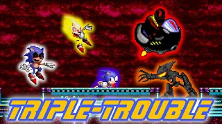 Triple Chase (Triple Trouble) But Sing Furnace, Fleetway, Sonic EXE And Starved Eggman VS Sonic