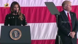 Melania Trump Speech Gives Remarks to United States Military Personnel | Mango News